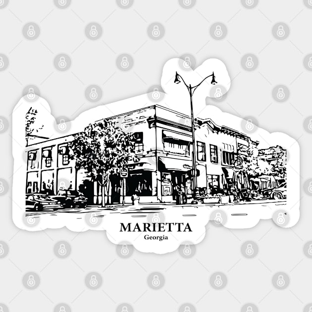 Marietta - Georgia Sticker by Lakeric